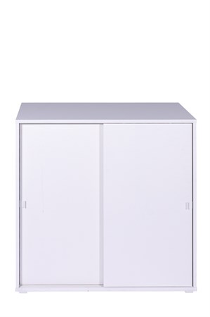 Skåp med skjutdörrar, vit